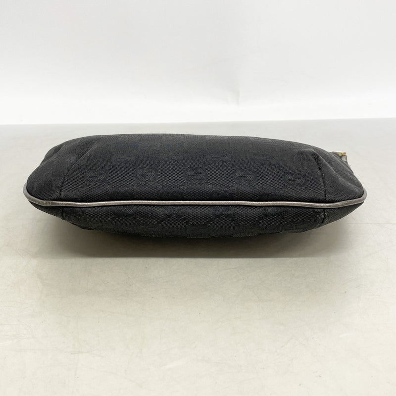 【6fd5492-k】グッチ ハンドバッグ GGキャンバス 005 0813 キャンバス ブラック シャンパンゴールド金具【中古】レディース