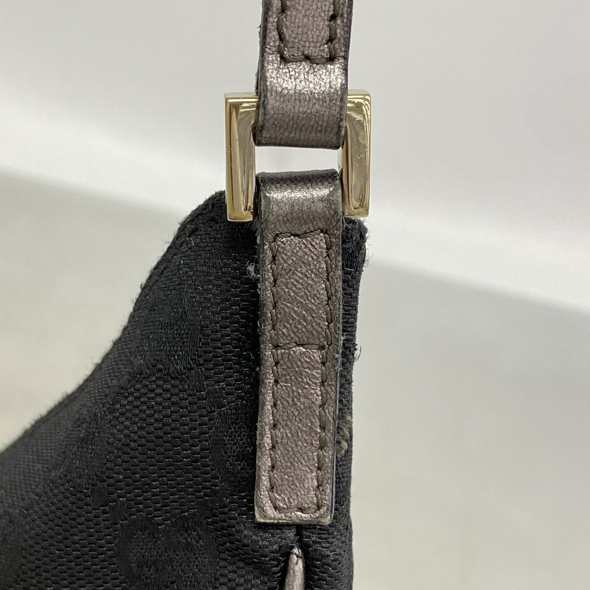 【6fd5492-k】グッチ ハンドバッグ GGキャンバス 005 0813 キャンバス ブラック シャンパンゴールド金具【中古】レディース