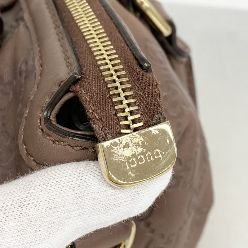 【6fd5494-k】グッチ トートバッグ グッチシマ スーキー 247902 レザー ローズブラウン シャンパンゴールド金具 2wayバッグ【中古】レディース