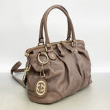 【6fd5494-k】グッチ トートバッグ グッチシマ スーキー 247902 レザー ローズブラウン シャンパンゴールド金具 2wayバッグ【中古】レディース