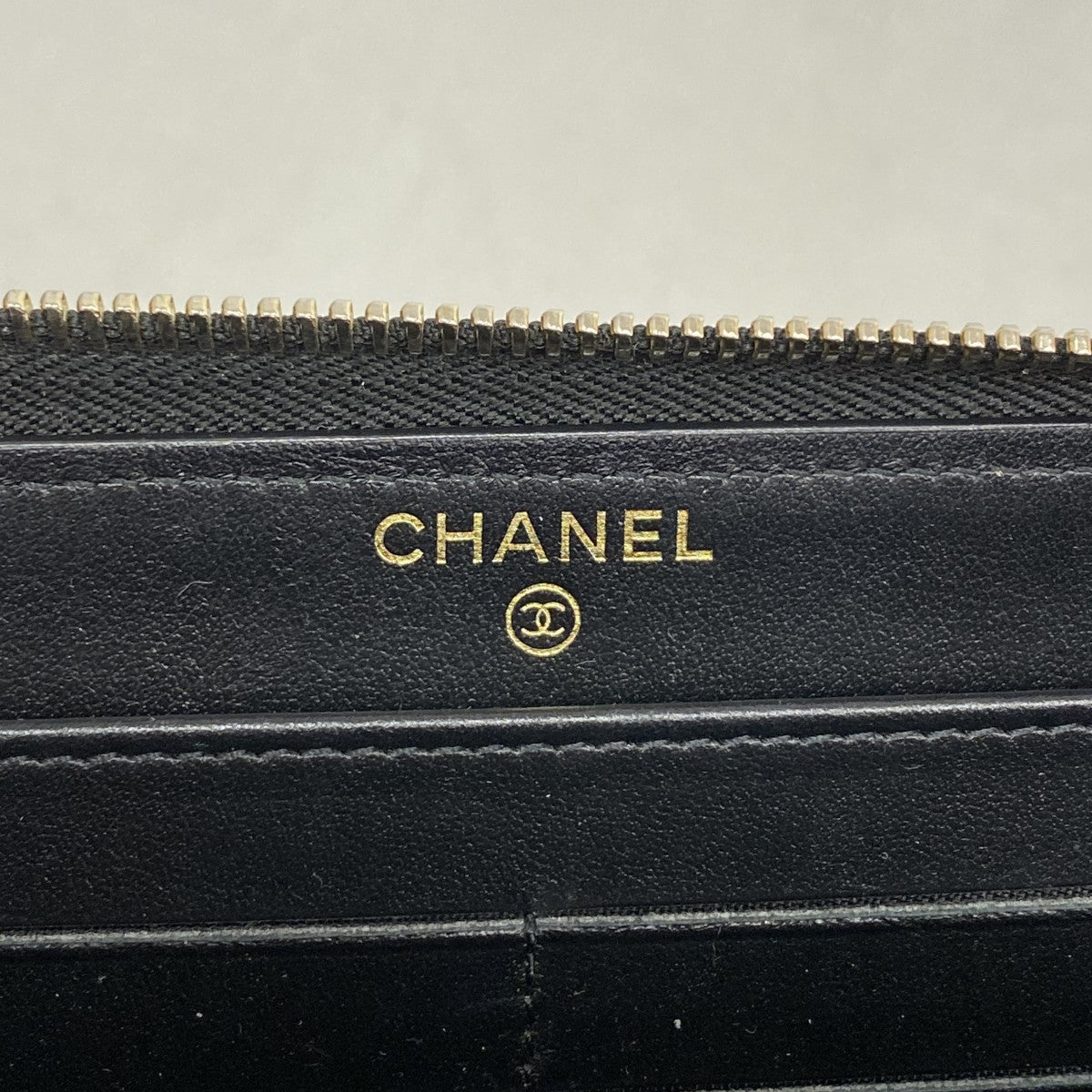 【6fd5500-k】シャネル 長財布 CCフィリグリー キャビアスキン ボルドー ブラック ゴールド金具【中古】レディース