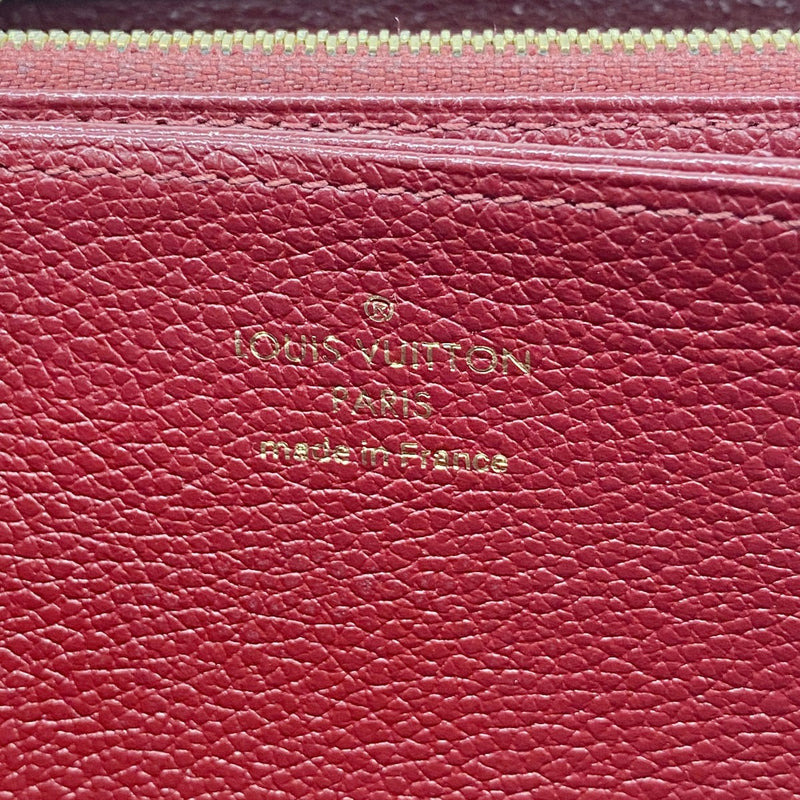 【6fd5503-k】ルイヴィトン 長財布 モノグラム・アンプラント ジッピーウォレット M68571 チェリーベリー【中古】レディース