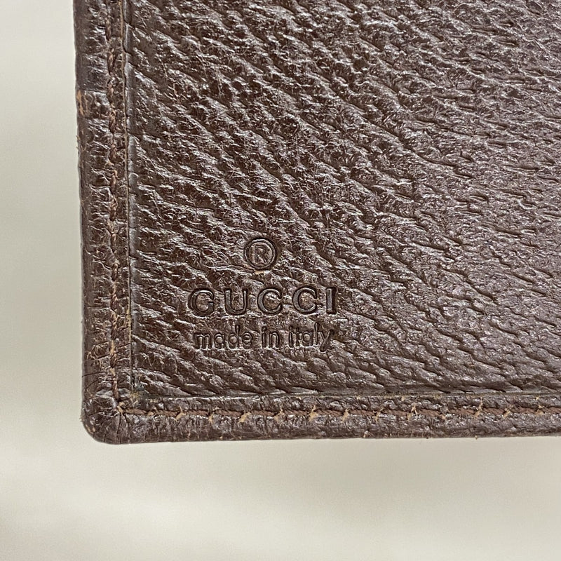 【6fd5511-k】グッチ 財布 GGキャンバス 154258 キャンバス ブラウン シルバー金具【中古】レディース