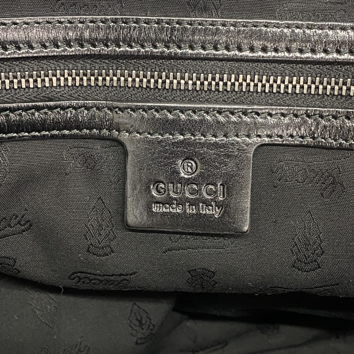 【6fd5512-k】グッチ トートバッグ アイコンビット 229852 レザー ブラック シルバー金具【中古】レディース