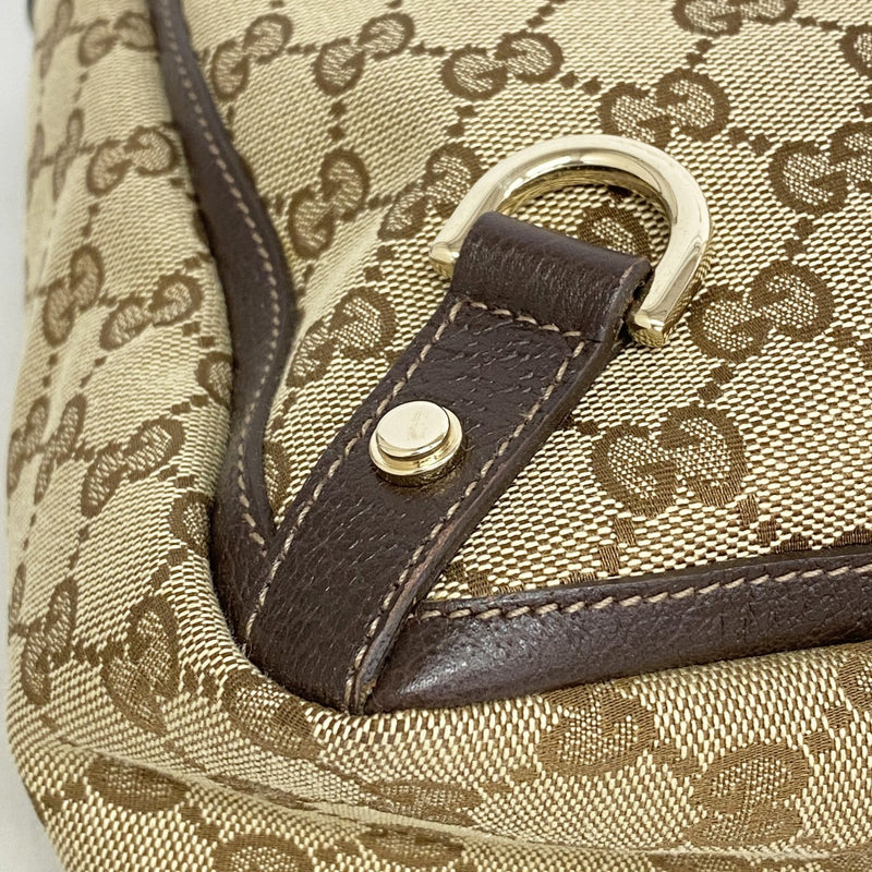 【6fd5513-k】グッチ トートバッグ GGキャンバス/アビー 170004 キャンバス ブラウン シャンパンゴールド金具【中古】レディース