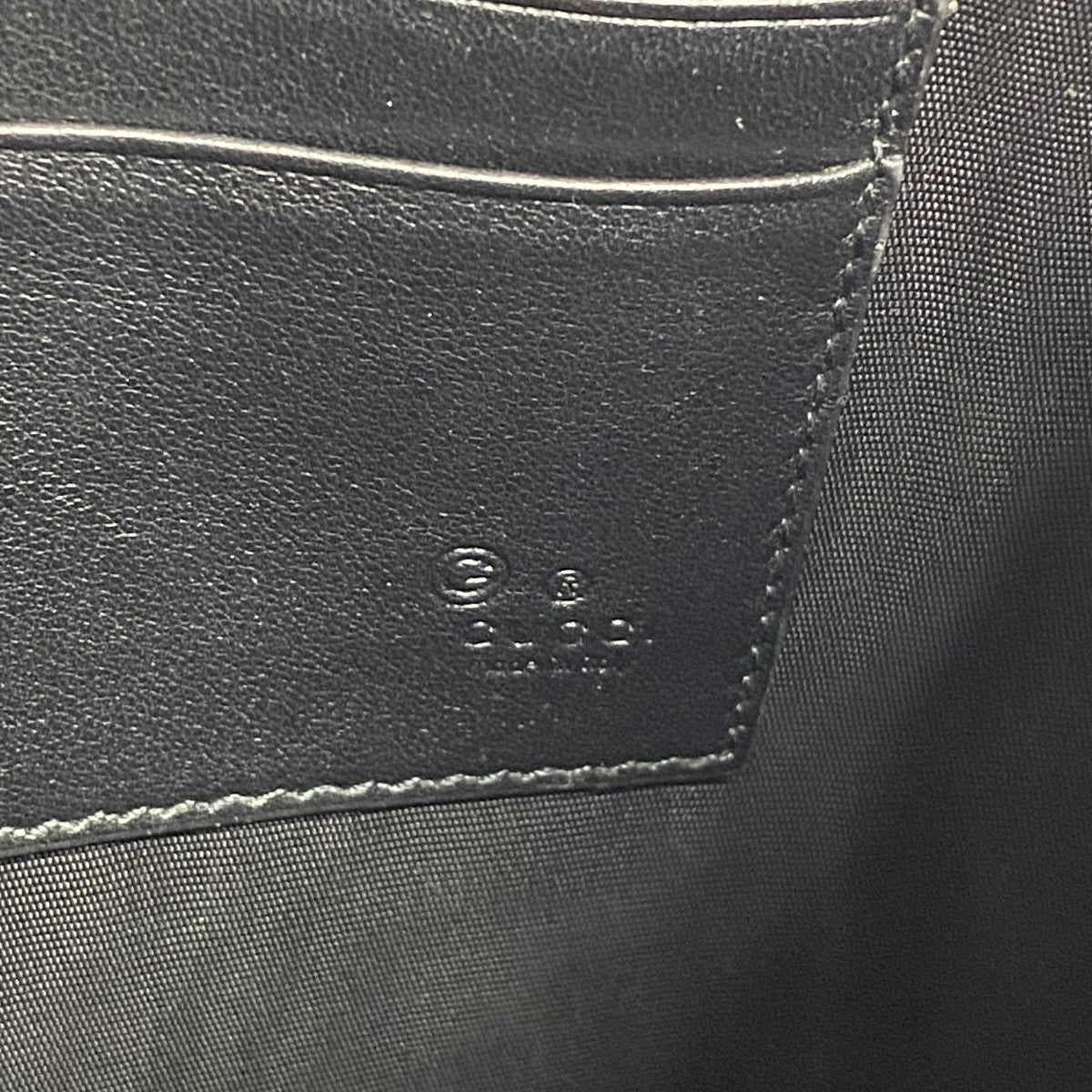 【6fd5514-k】グッチ クラッチバッグ マイクログッチシマ 544477 レザー ブラック シルバー金具【中古】メンズ