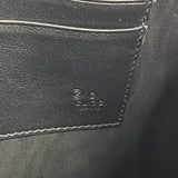 【6fd5514-k】グッチ クラッチバッグ マイクログッチシマ 544477 レザー ブラック シルバー金具【中古】メンズ