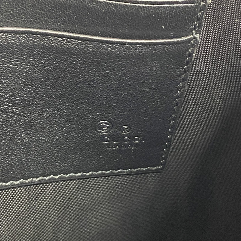 【6fd5514-k】グッチ クラッチバッグ マイクログッチシマ 544477 レザー ブラック シルバー金具【中古】メンズ