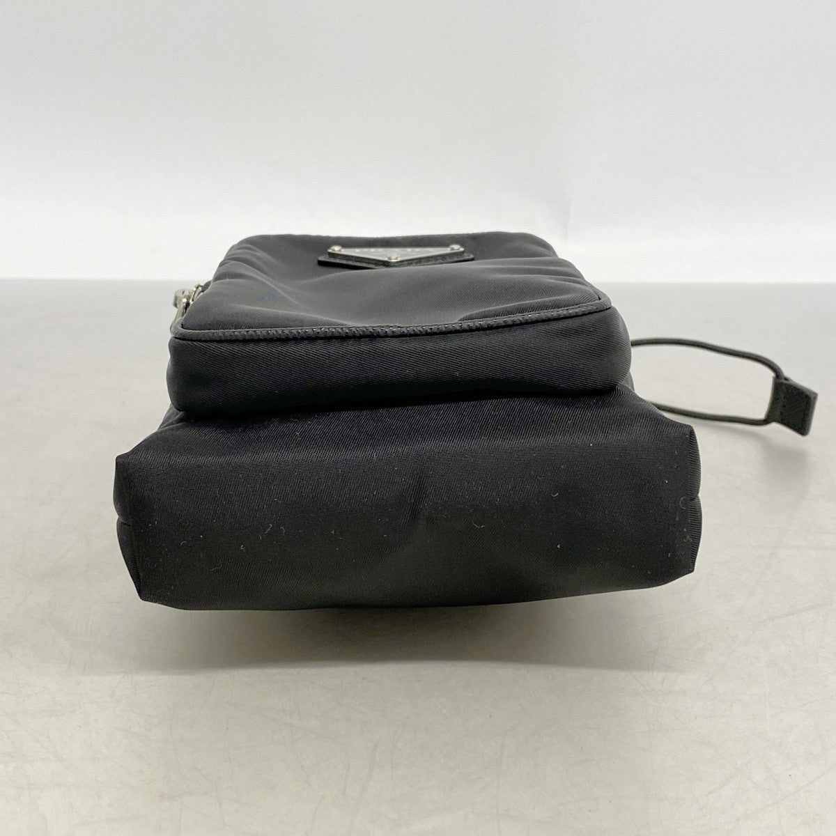【6fd5516-k】プラダ ショルダーバッグ テスート ナイロン ブラック シルバー金具【中古】レディース