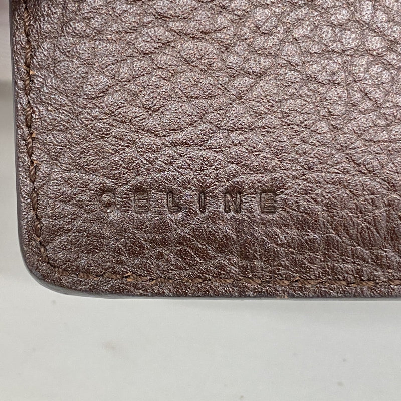 【6fd5525-k】セリーヌ 財布 トリオンフ レザー ダークブラウン シャンパンゴールド金具【中古】レディース