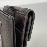 【6fd5525-k】セリーヌ 財布 トリオンフ レザー ダークブラウン シャンパンゴールド金具【中古】レディース