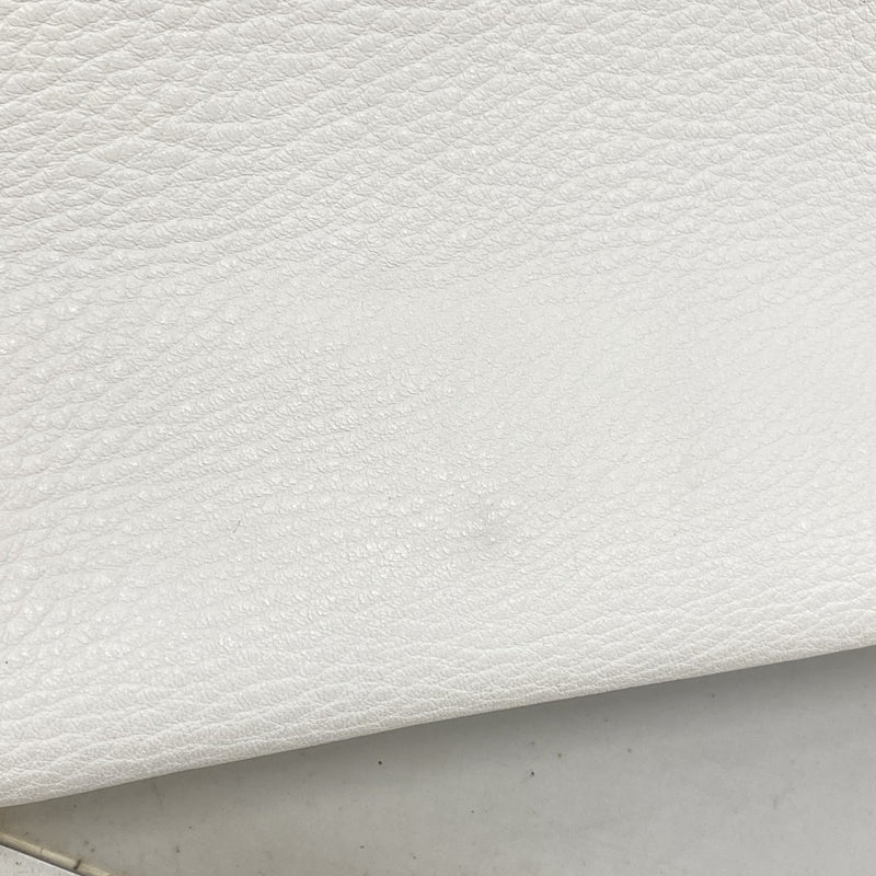 【6fd5526-k】セリーヌ ハンドバッグ ブギーバッグ レザー ホワイト ゴールド金具【中古】レディース