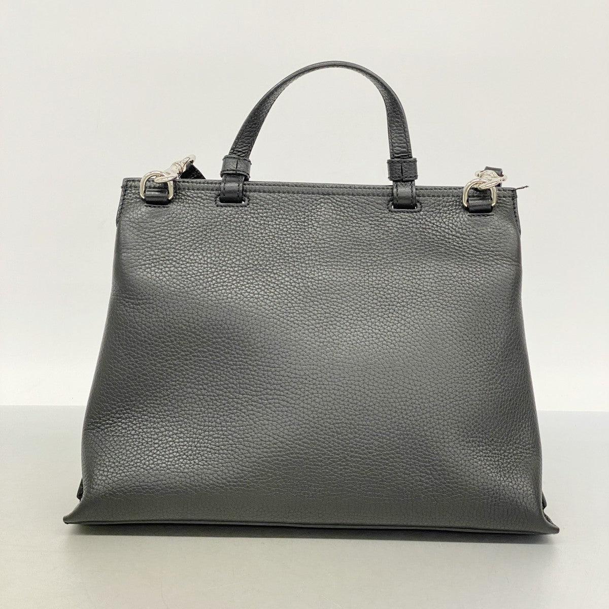 【6fd5527-k】グッチ ハンドバッグ バンブー 392013 レザー ブラック シルバー金具 2wayバッグ【中古】レディース