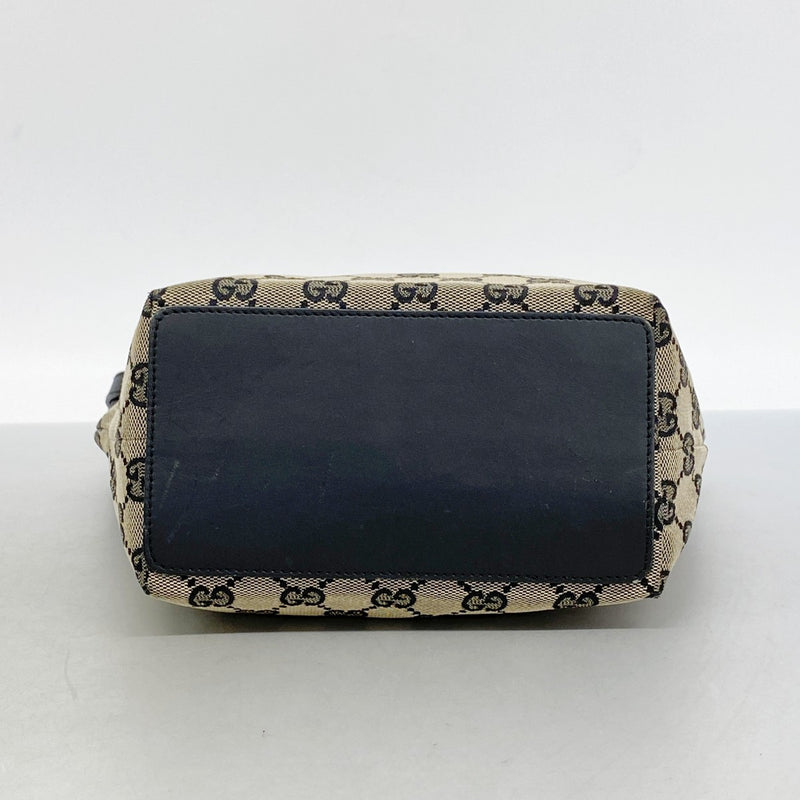 【6fd5528-k】グッチ トートバッグ GGキャンバス 002 1099 キャンバス ブラック ベージュ シャンパンゴールド金具【中古】レディース