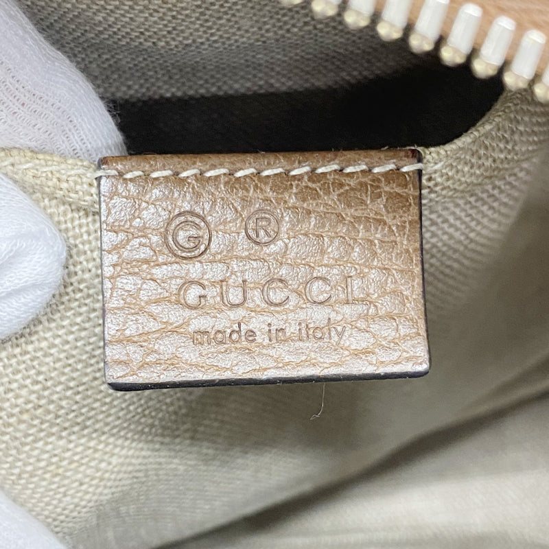 【6fd5529-k】グッチ ショルダーバッグ GGキャンバス 449413 キャンバス ブラウン シャンパンゴールド金具【中古】レディース