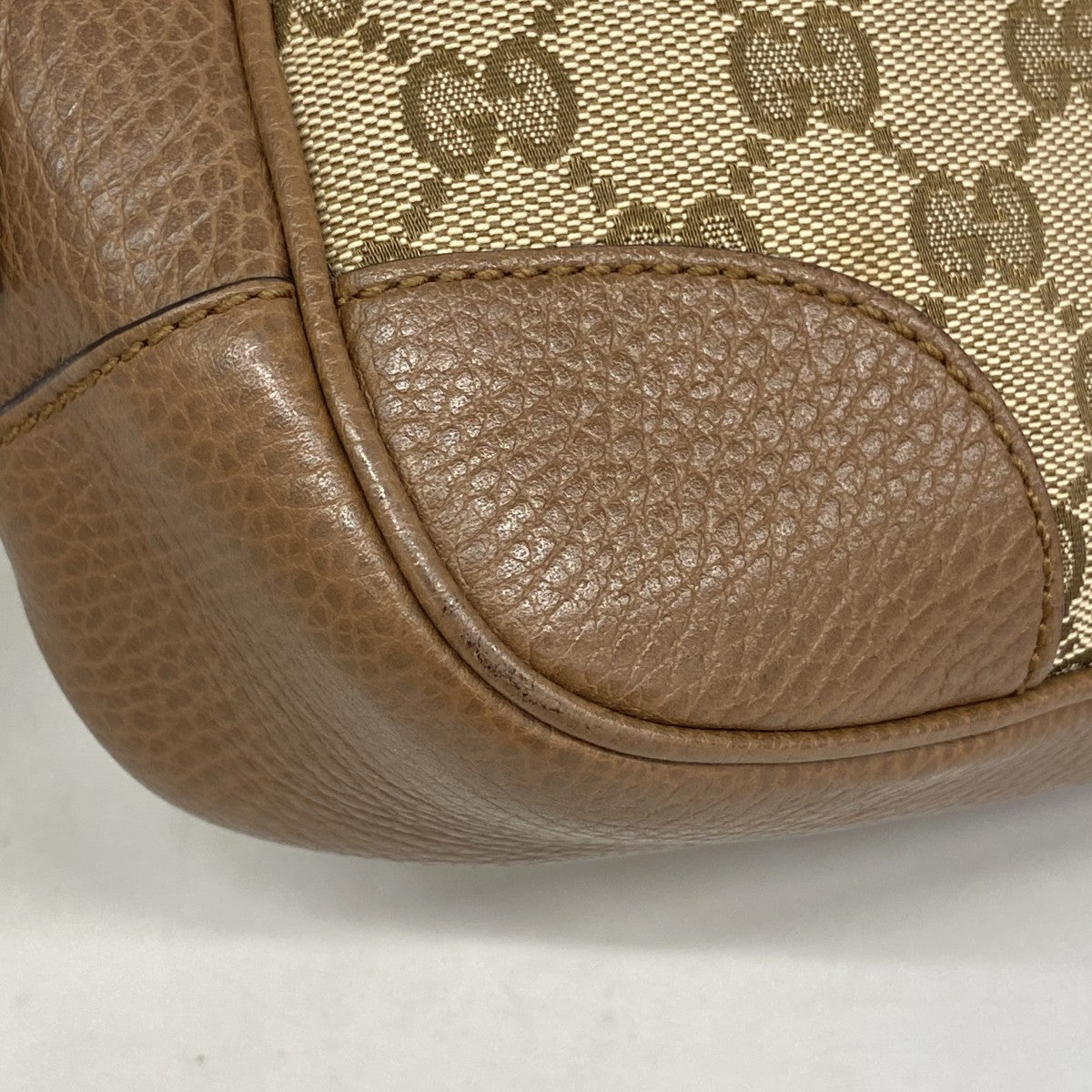 【6fd5529-k】グッチ ショルダーバッグ GGキャンバス 449413 キャンバス ブラウン シャンパンゴールド金具【中古】レディース