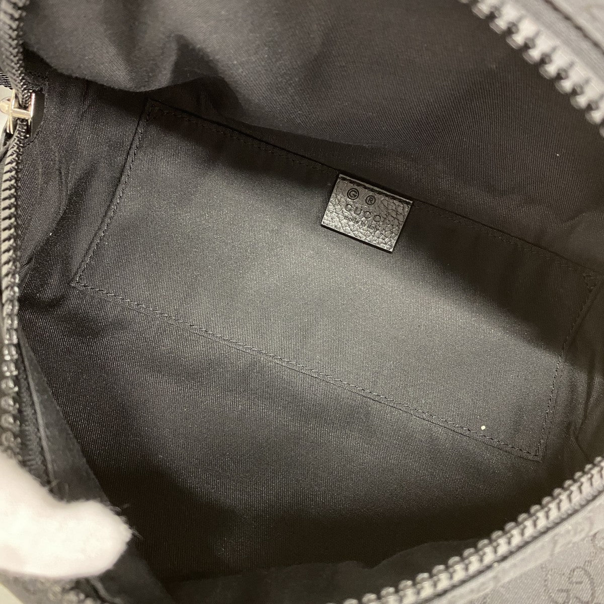 【6fd5533-k】グッチ ウエストバッグ GGナイロン 449182 ナイロン ブラック シルバー金具【中古】メンズ レディース ユニセックス