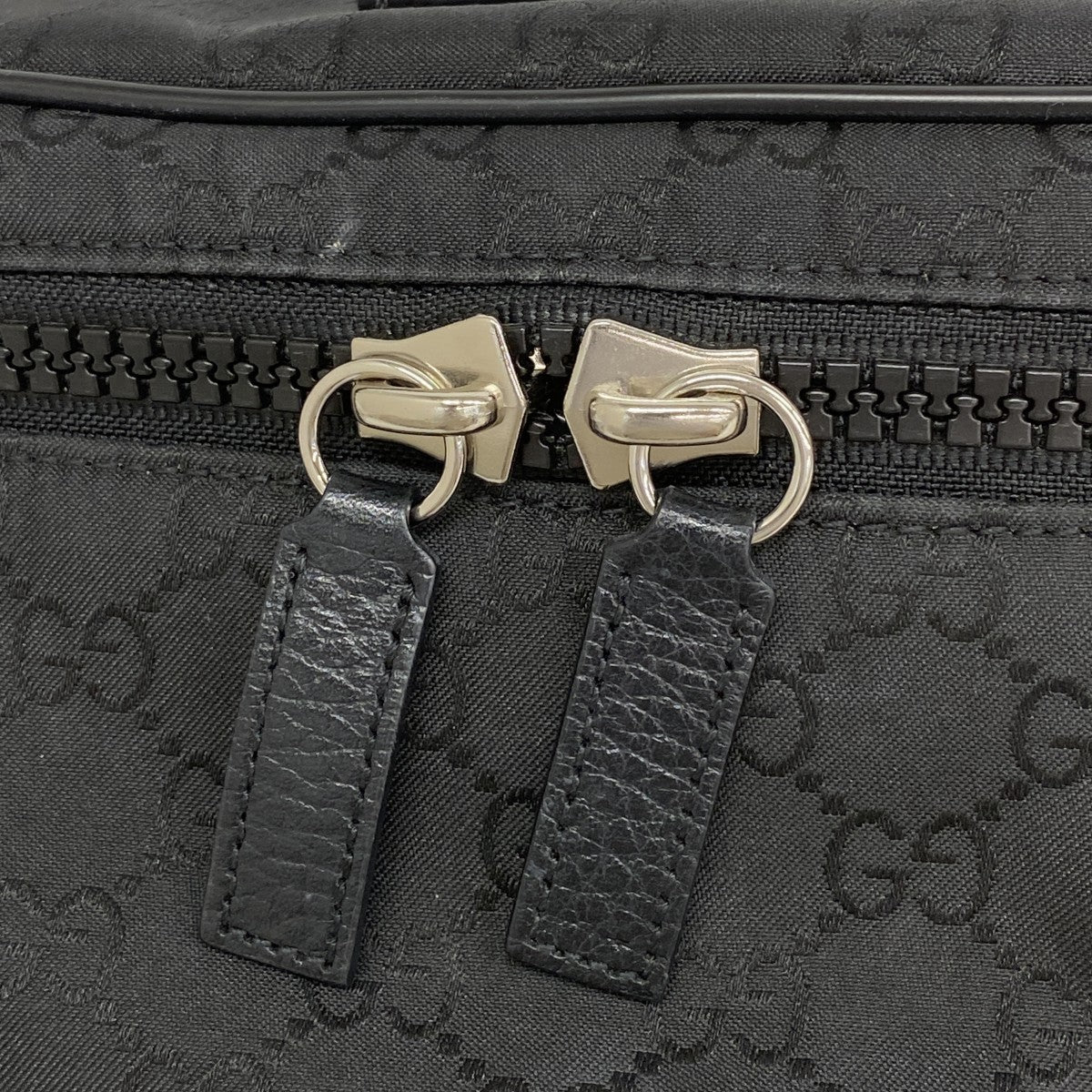 【6fd5533-k】グッチ ウエストバッグ GGナイロン 449182 ナイロン ブラック シルバー金具【中古】メンズ レディース ユニセックス