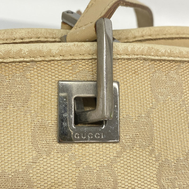 【6fd5534-k】グッチ トートバッグ GGキャンバス 31244 キャンバス ベージュ シルバー金具【中古】レディース