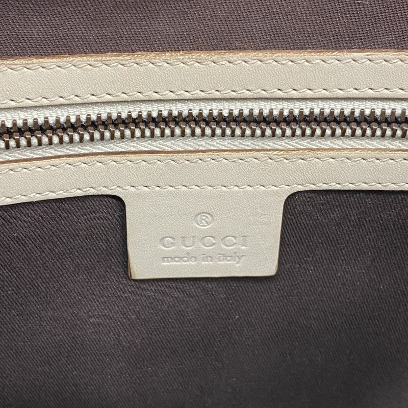 【6fd5535-k】グッチ ハンドバッグ GGキャンバス 120895 キャンバス レザー ベージュ ピンクゴールド金具【中古】レディース