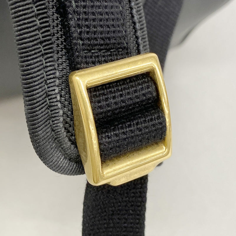 【6fd5536-k】グッチ リュック・デイパック GGマーモント 523405 レザー ブラック ゴールド金具【中古】レディース