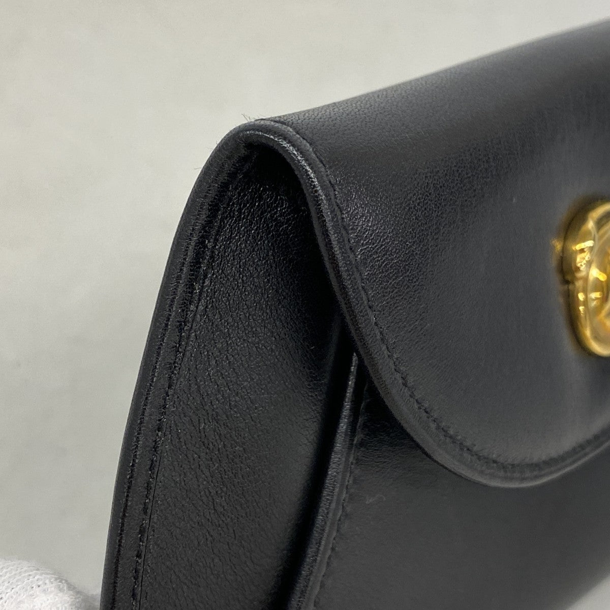 【6fd5550】カルティエ コインケース パンテール レザー ブラック ゴールド金具【中古】レディース