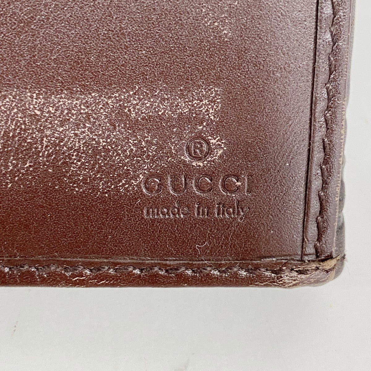 【6fd5553-k】グッチ 長財布 グッチシマ 112715 レザー ブラウン シャンパンゴールド金具【中古】レディース