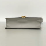 【6fd5554-k】グッチ ショルダーバッグ シルヴィ 421882 レザー グレー ゴールド金具【中古】レディース