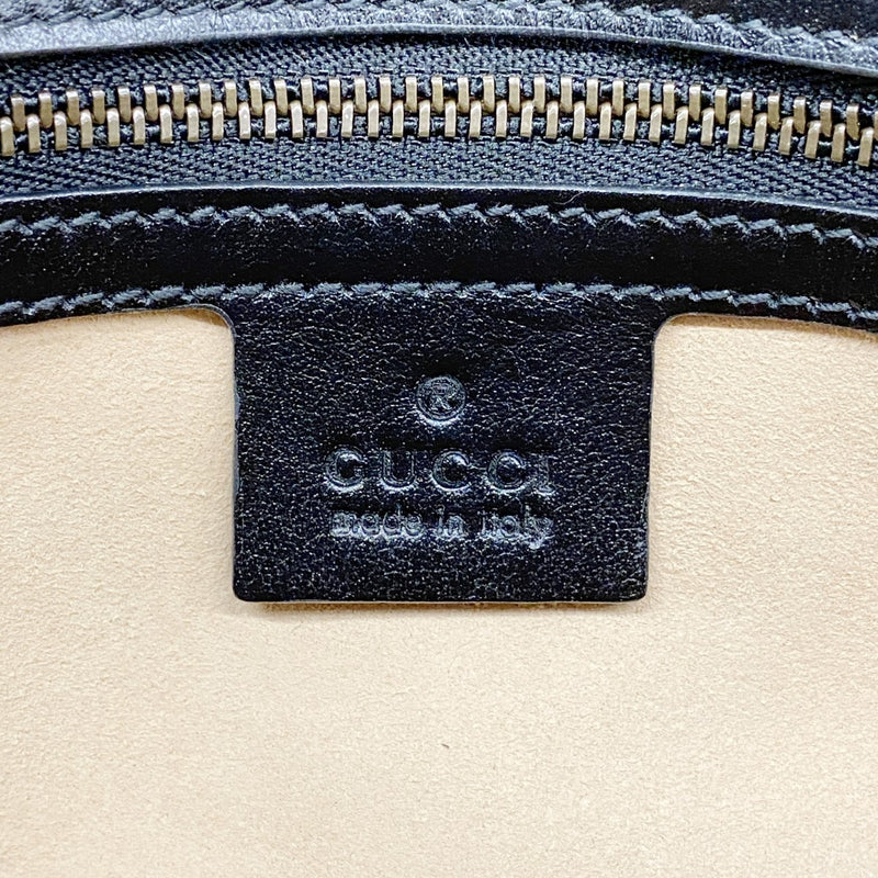 【6fd5555-k】グッチ ショルダーバッグ GGマーモント 443497 レザー ブラック ゴールド金具【中古】レディース