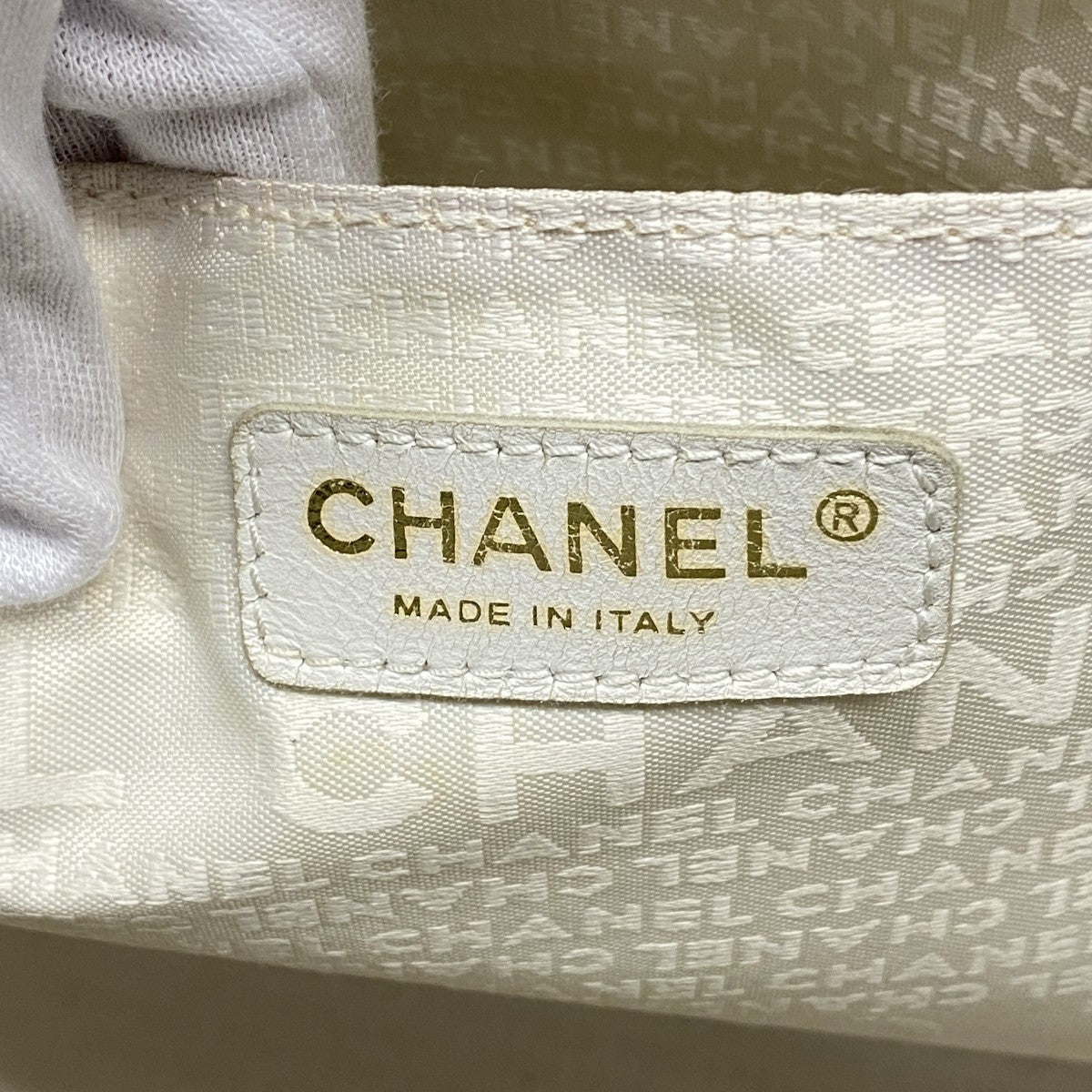 【6fd5558-k】シャネル トートバッグ チョコバー キャンバス グレー シャンパンゴールド金具【中古】レディース