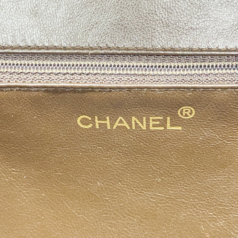 【6fd5559-k】シャネル ハンドバッグ スウェード ブラウン シルバー金具【中古】レディース