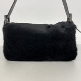【6fd5567】フェンディ ハンドバッグ マンマバケット ファー ブラック シルバー金具【中古】レディース