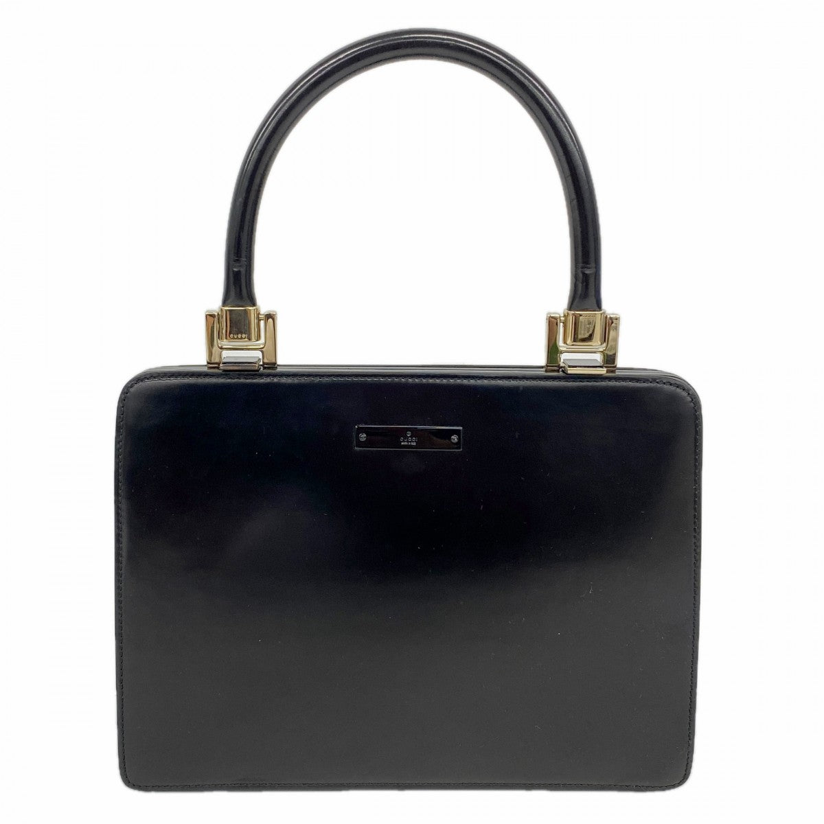 【6fd5571】グッチ ハンドバッグ 001 4219 レザー ブラック シャンパンゴールド金具【中古】レディース