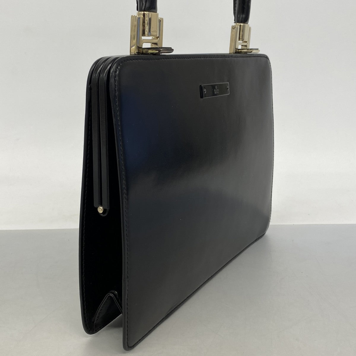 【6fd5571】グッチ ハンドバッグ 001 4219 レザー ブラック シャンパンゴールド金具【中古】レディース