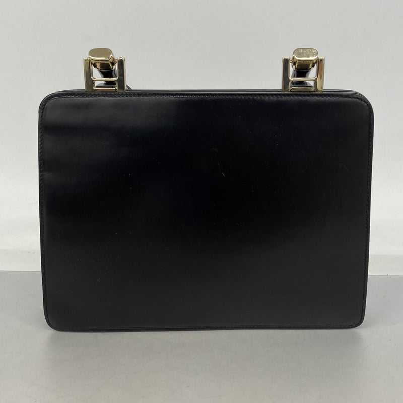 【6fd5571】グッチ ハンドバッグ 001 4219 レザー ブラック シャンパンゴールド金具【中古】レディース