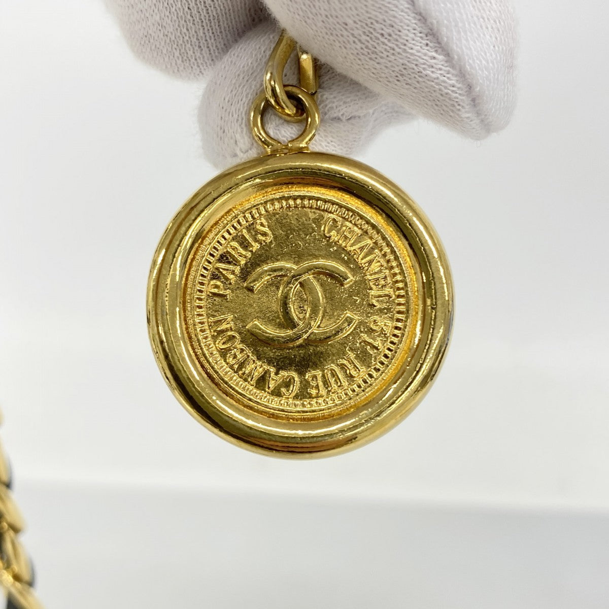 【6fd5572】シャネル ベルト ブラック ゴールド金具【中古】レディース