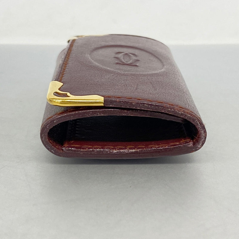 【6fd5573】カルティエ キーケース マスト レザー ボルドー ゴールド金具【中古】メンズ レディース ユニセックス