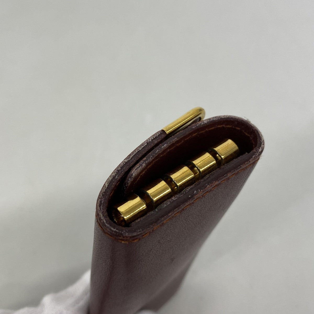 【6fd5573】カルティエ キーケース マスト レザー ボルドー ゴールド金具【中古】メンズ レディース ユニセックス