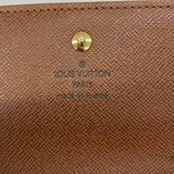 【6fd5585】ルイヴィトン 三つ折り財布 モノグラム ポルトモネビエカルトクレディ M61652 ブラウン【中古】レディース