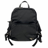【6fd5590-k】プラダ リュック・デイパック テスート ナイロン ブラック シルバー金具【中古】メンズ