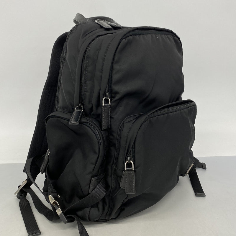【6fd5590-k】プラダ リュック・デイパック テスート ナイロン ブラック シルバー金具【中古】メンズ