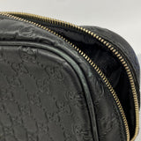 【6fd5591-k】グッチ ビジネスバッグ グッチシマ 201480 レザー ブラック シルバー金具【中古】メンズ