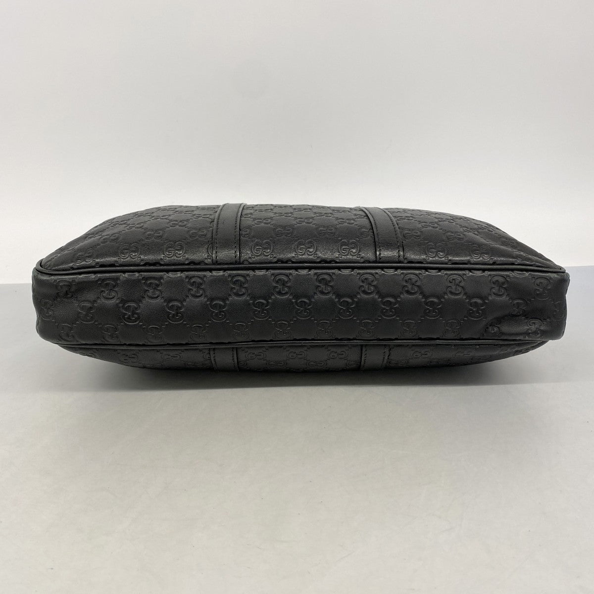 【6fd5591-k】グッチ ビジネスバッグ グッチシマ 201480 レザー ブラック シルバー金具【中古】メンズ
