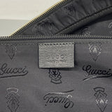 【6fd5591-k】グッチ ビジネスバッグ グッチシマ 201480 レザー ブラック シルバー金具【中古】メンズ