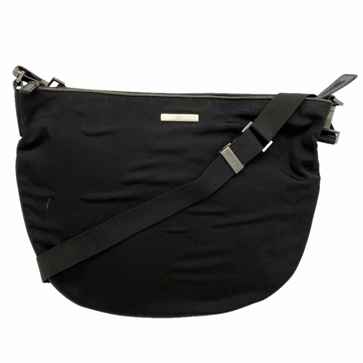 【6fd5592-k】グッチ ショルダーバッグ 001 3311 キャンバス ブラック シルバー金具【中古】レディース