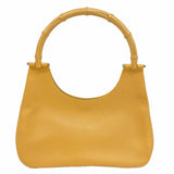 【6fd5593-k】グッチ ハンドバッグ バンブー 001 3739 レザー ベージュ シルバー金具【中古】レディース