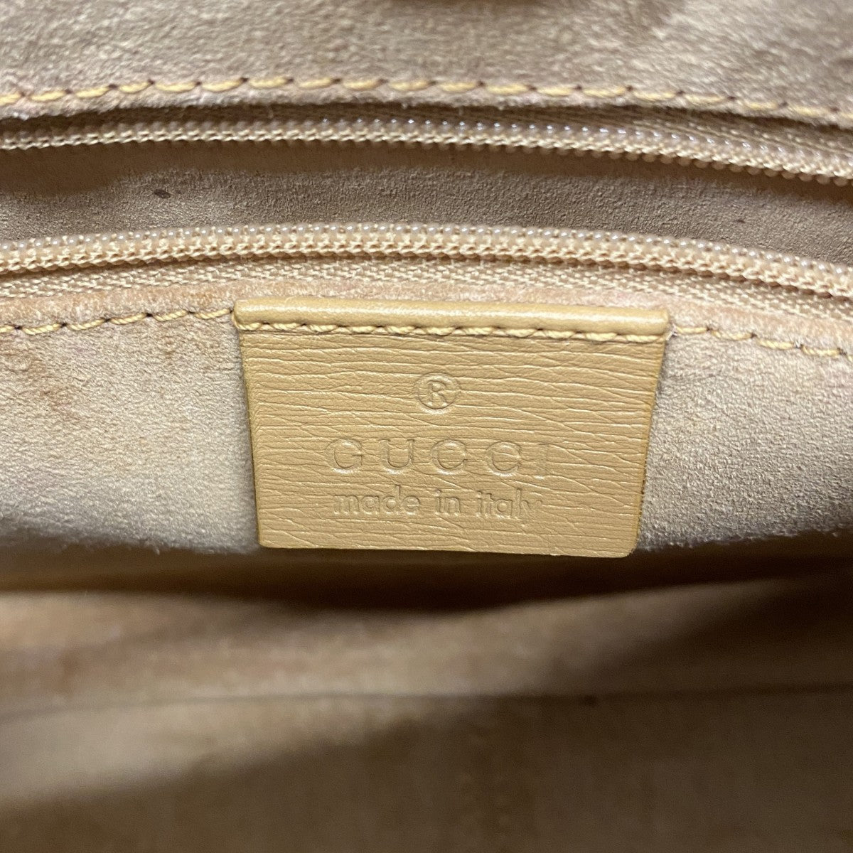 【6fd5593-k】グッチ ハンドバッグ バンブー 001 3739 レザー ベージュ シルバー金具【中古】レディース