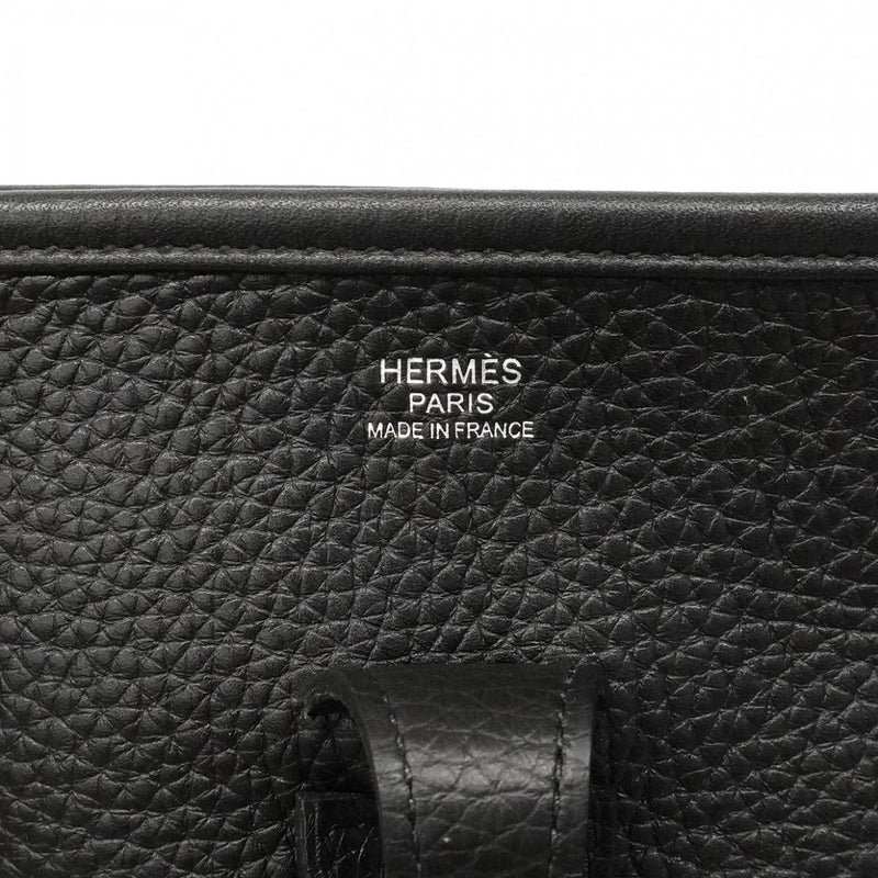 【6fd5599】エルメス ショルダーバッグ エヴリンPM トリヨン ブラック シルバー金具 W刻印【中古】レディース