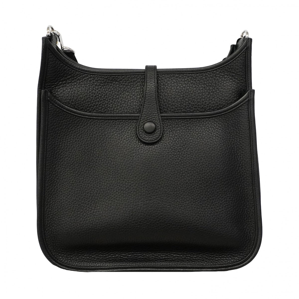 【6fd5599】エルメス ショルダーバッグ エヴリンPM トリヨン ブラック シルバー金具 W刻印【中古】レディース