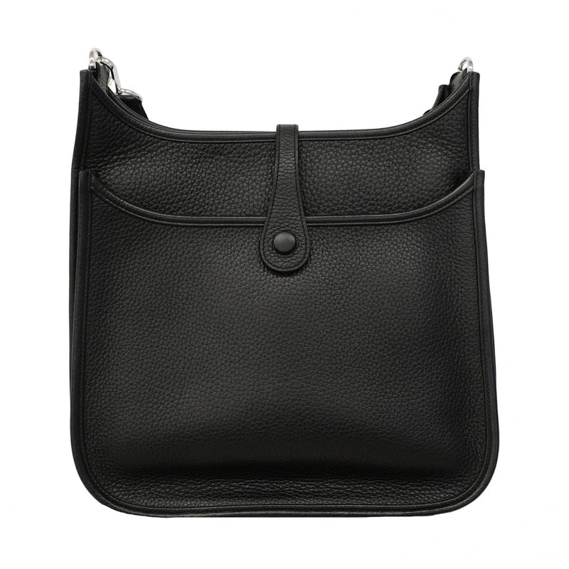 【6fd5599】エルメス ショルダーバッグ エヴリンPM トリヨン ブラック シルバー金具 W刻印【中古】レディース